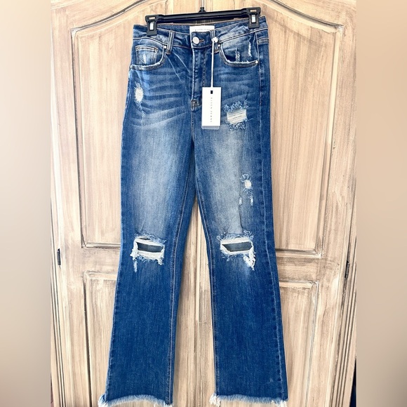 NWT Risen Straight Leg Jeans size 5 - Picture 10 of 11
